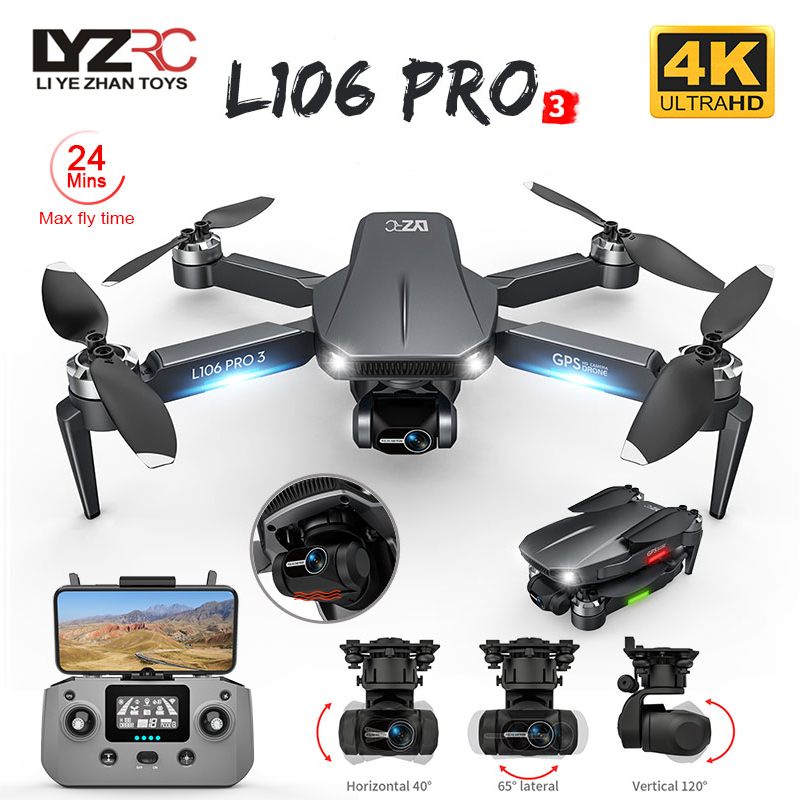 L106 Pro 3 Drone 5G WIFI FPV F - đánh giá và giá Drone Gimbal Brushless